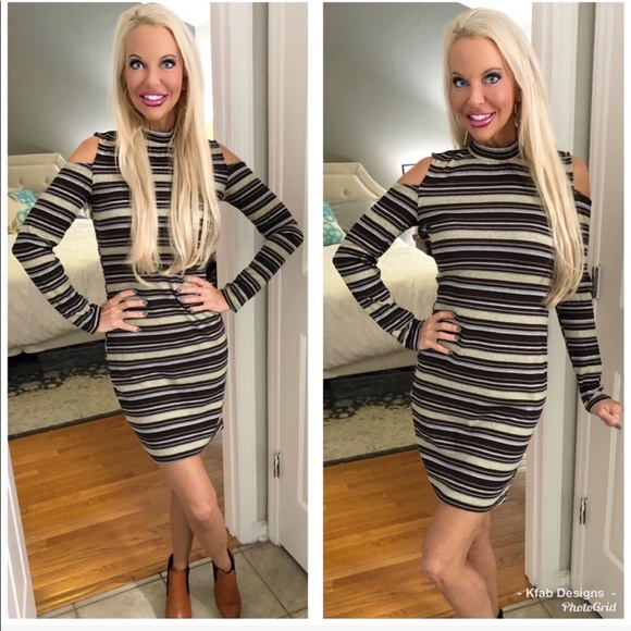 ❤️LAST 1! Transition Ribbed Cold Shoulder Dress! - Picture 6 of 7